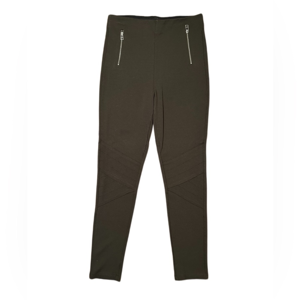 Zara Slim Dark Olive Green Leggings